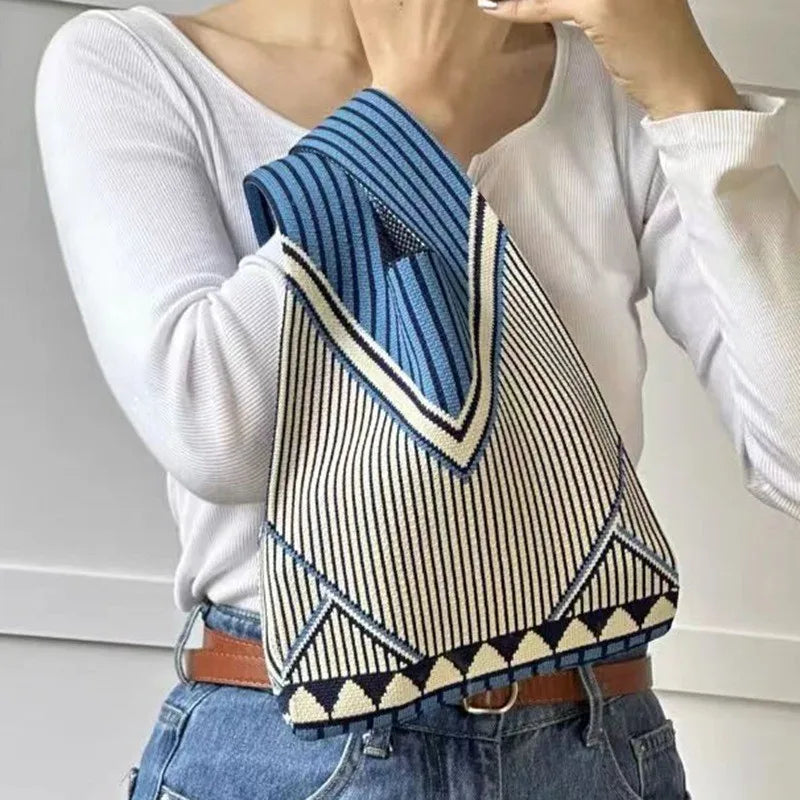 Handmade Mini Knitted Tote Bags | Portable Spring Summer Handbags