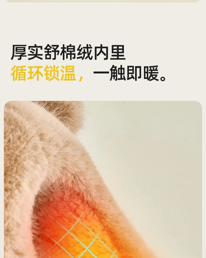 Fluffy Thermal Capybara Slippers | Cozy Non-Slip Indoor Footwear