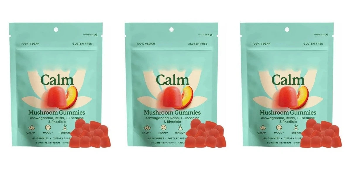 Peach Flavor Mushroom Gummies | Stress Relief & Relaxation