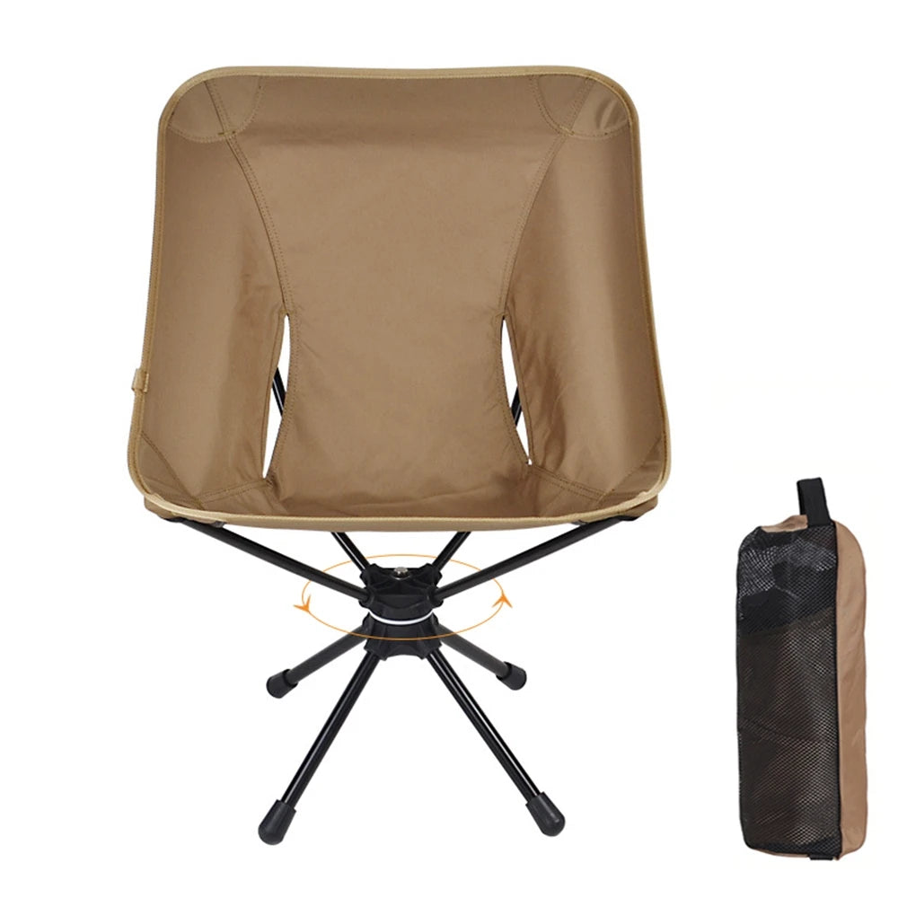 Lightweight Outdoor Folding Swivel Chairs for Camping & Fishing