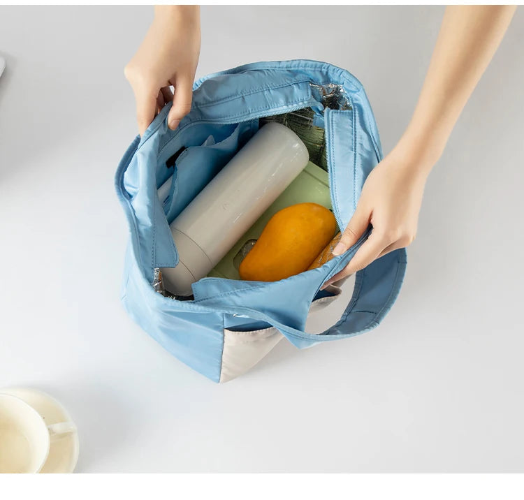 Insulated Lunch Bag Tote Waterproof Portable Large Capacity Bento Box Bag Thermal Cooler Handbag for Office School Picnic