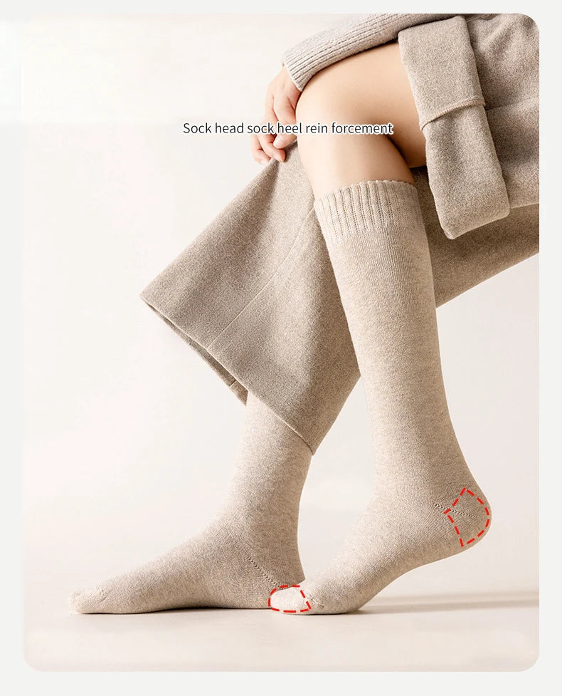 Women's Winter Warm Wool Knee Socks | Cozy & Stylish Footwear