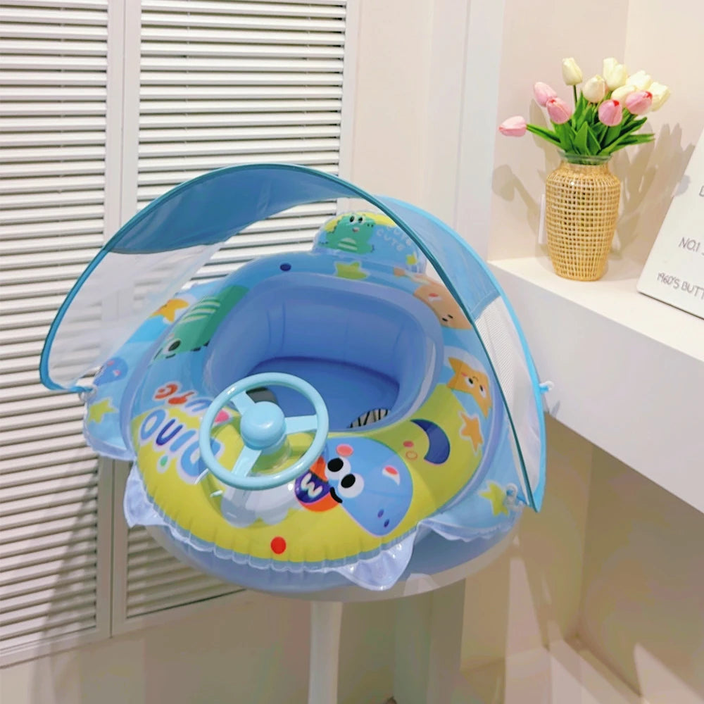 Detachable Sunshade Pool Float | Inflatable Swim Fun for All Ages