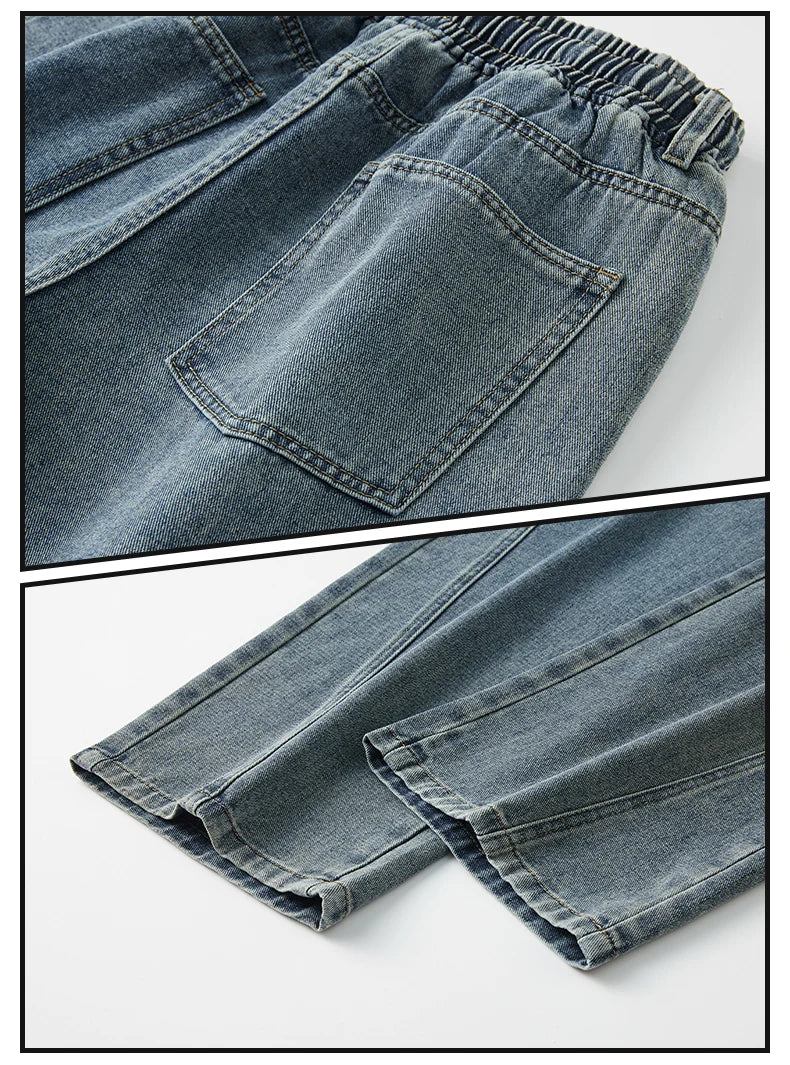Men's Distressed Wide Leg Jeans | Casual Autumn Winter Style