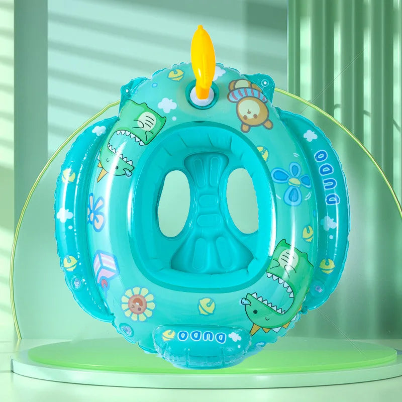 Inflatable Baby Swim Ring with Sun Shade | Toddler Pool Fun