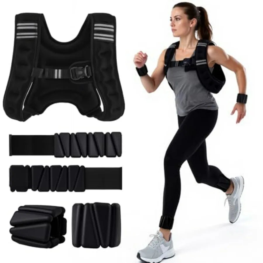 Adjustable Weighted Vest & Ankle Weights Set for Ultimate Fitness