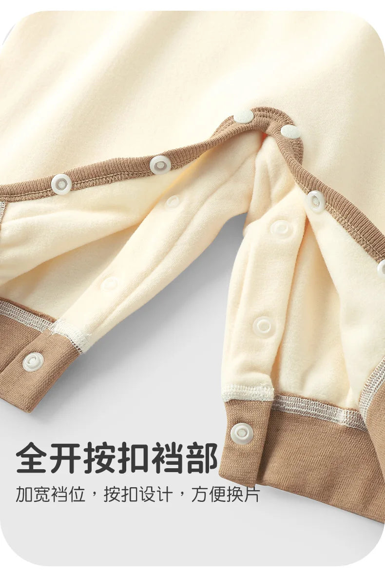 Cozy Baby Thermal Velvet Jumpsuit | Warm Autumn & Winter Essential