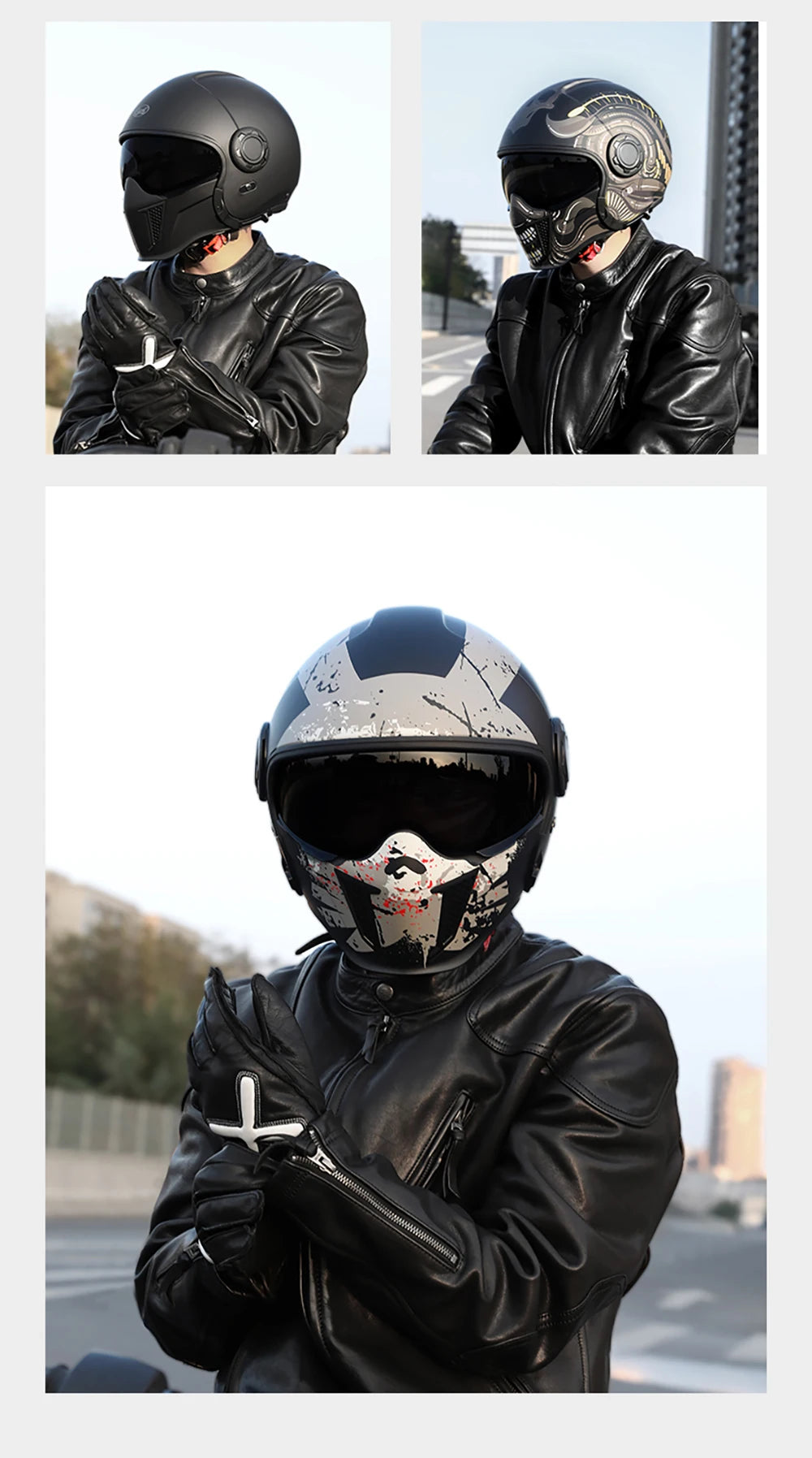 Lightweight Convertible Full Face Helmet for Electric Scooters