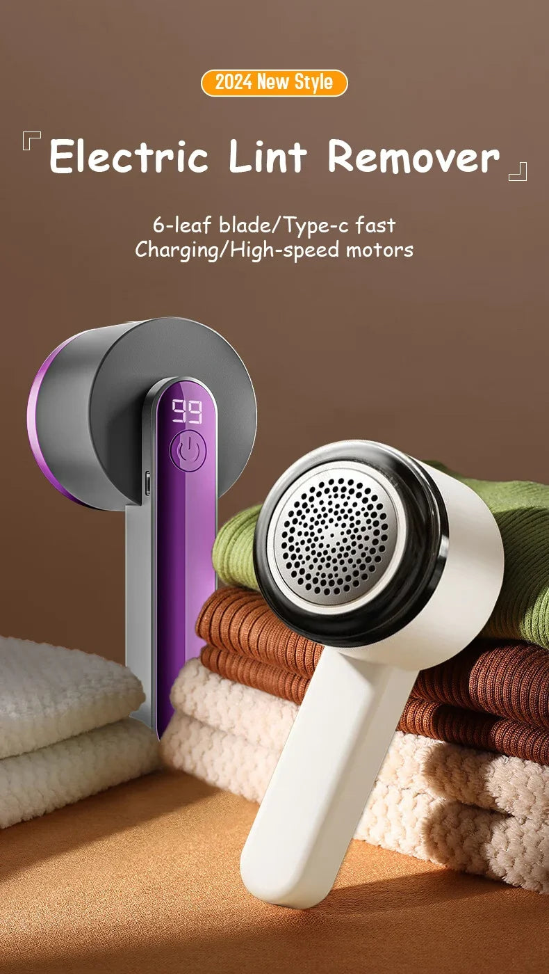 Electric Lint Remover | Portable Fabric Shaver with LED Display