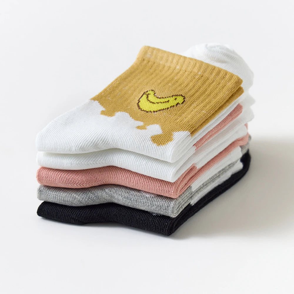 Cute Women Fruit Print Socks Set | Kawaii Casual Accessories