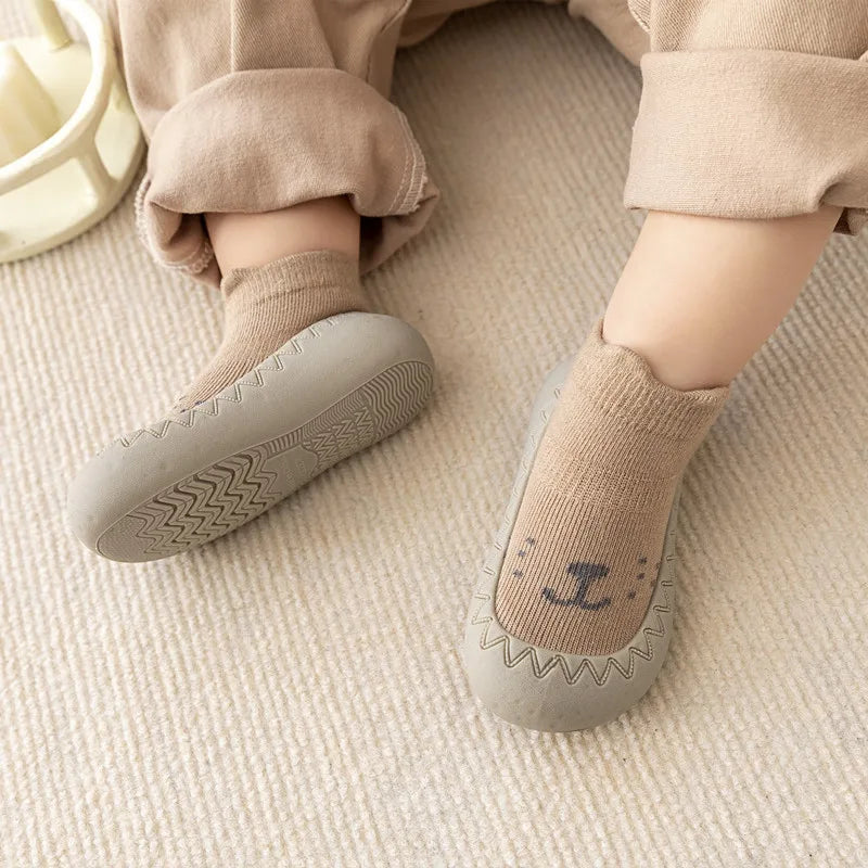 Cute Cartoon Baby Socks Shoes | Soft Rubber Sole for First Walkers