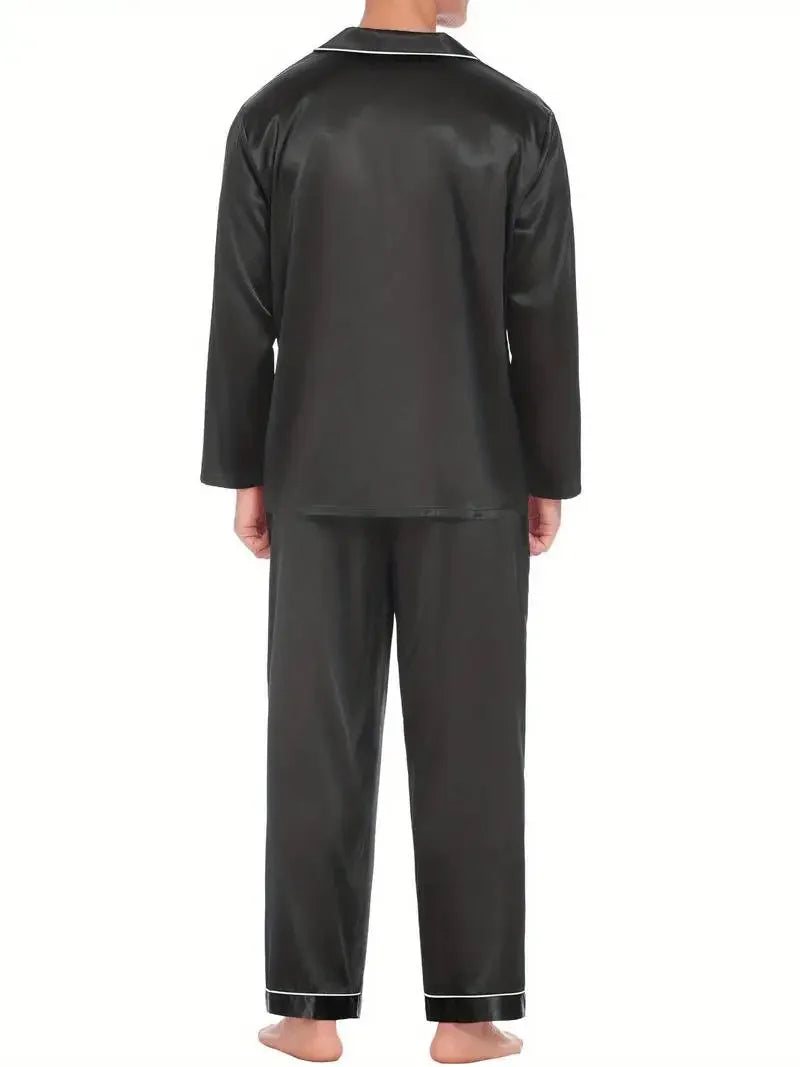 Men's Satin Pajama Set | Comfortable Summer Sleepwear for Men