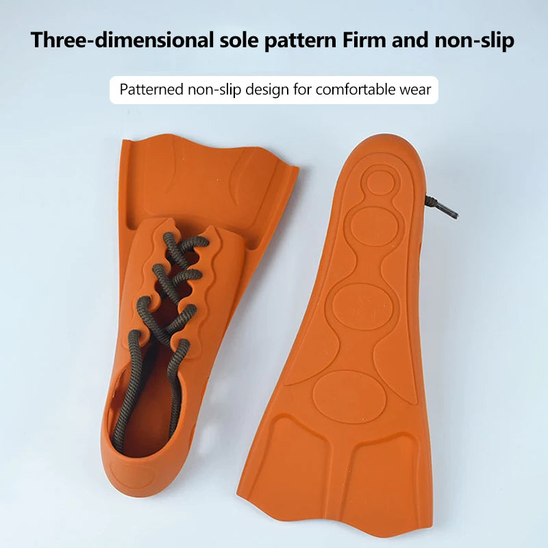 Adjustable Short Snorkeling Fins | Anti-Slip Swimming Equipment