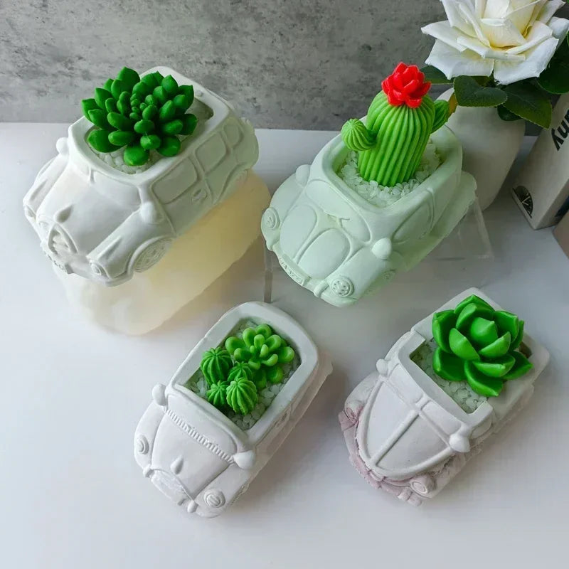 Creative Bus Flowerpot Mold for Unique Home Decor & Gardening