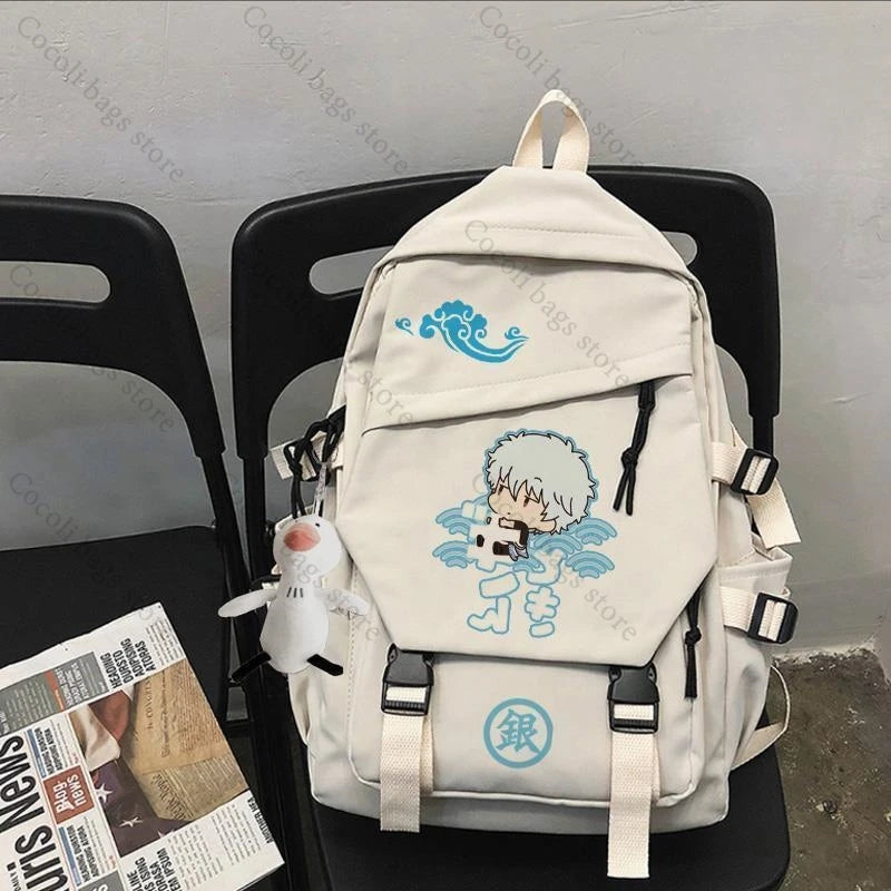Anime-Inspired Large Capacity Print Backpack for Students