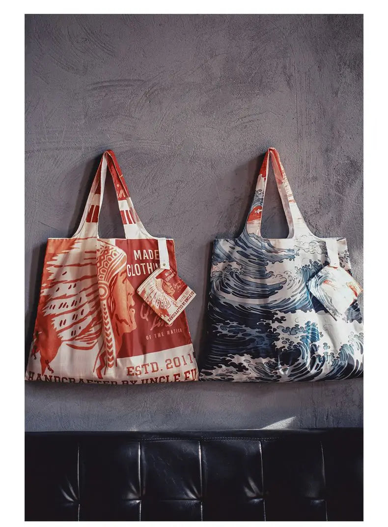 Foldable Tribal Print Tote Bag | Stylish Large Capacity Travel Bag