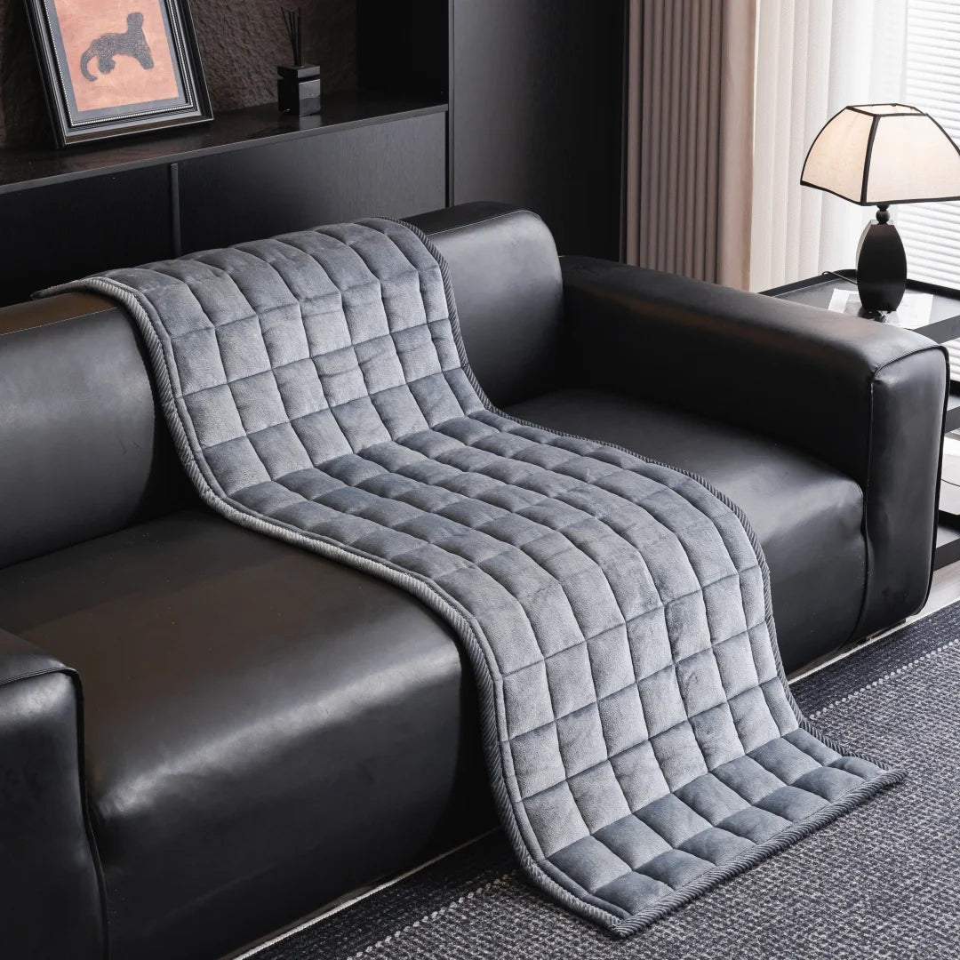 Thicken Squares Quilting Solid Sofa Cover | Elegant Home Decor