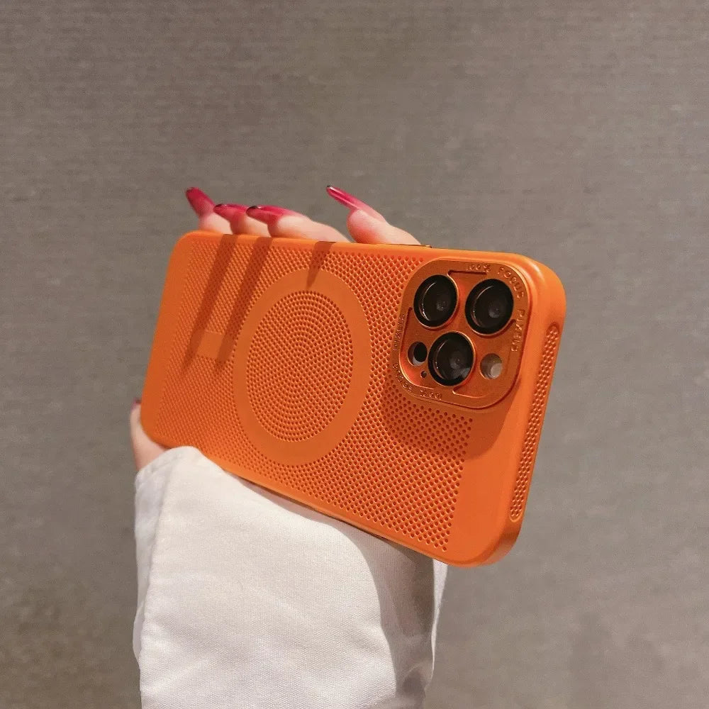 Funda de lujo mate para teléfono con disipación de calor | Protectora y elegante
