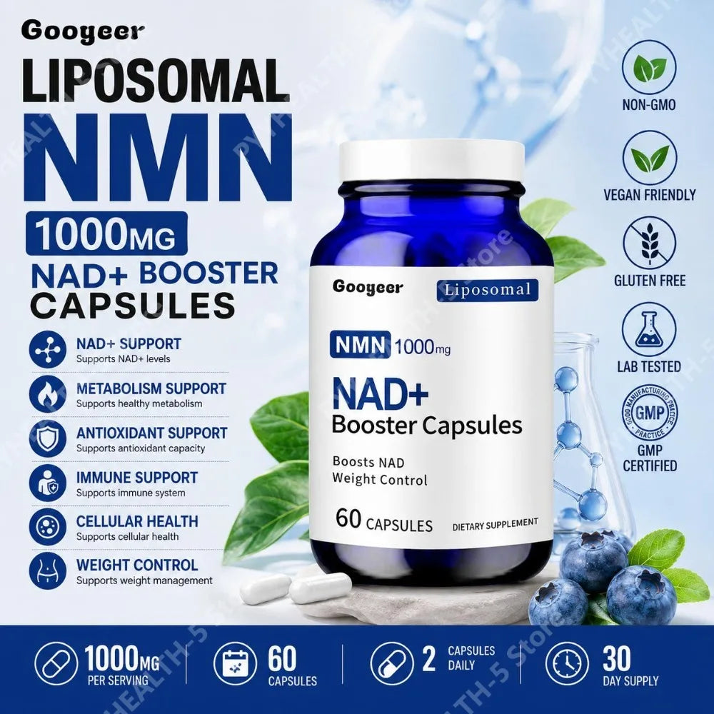 Liposomal NAD+ Support Capsules | Enhance Metabolism & Immunity