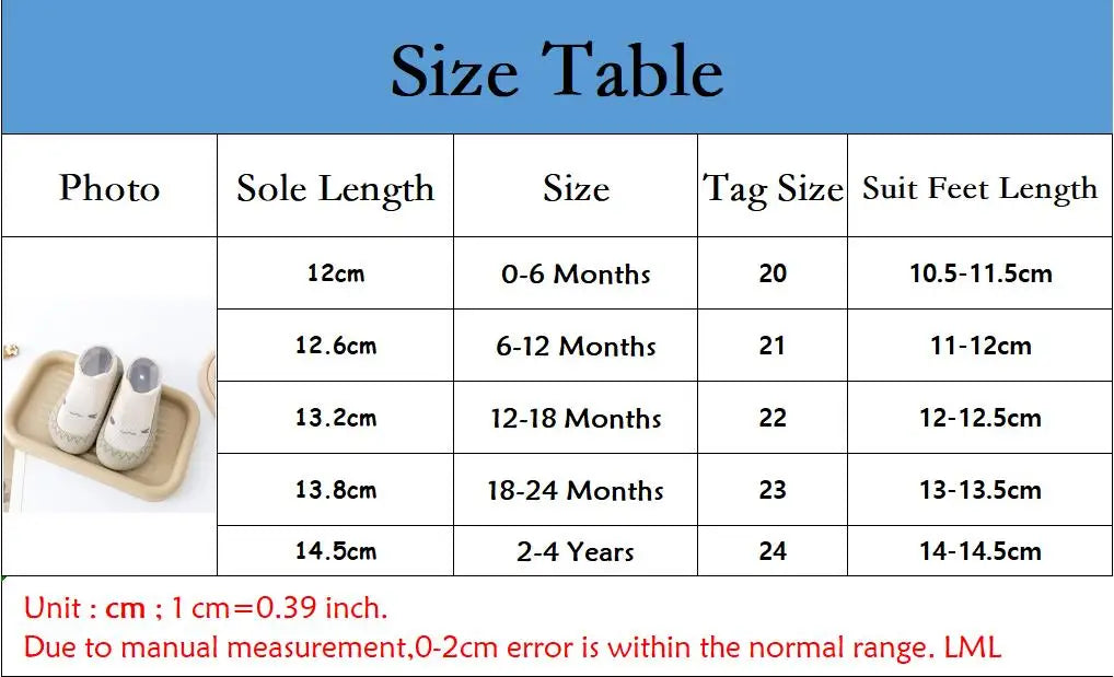 Cute Cartoon Baby Socks Shoes | Soft Rubber Sole for First Walkers