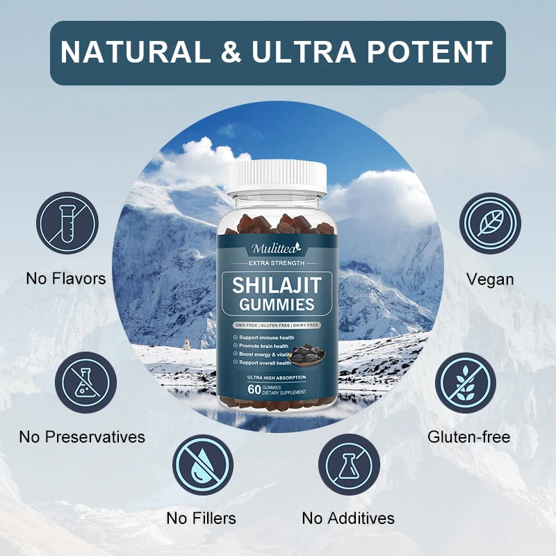 Organic Shilajit Gummies for Energy & Immune Support