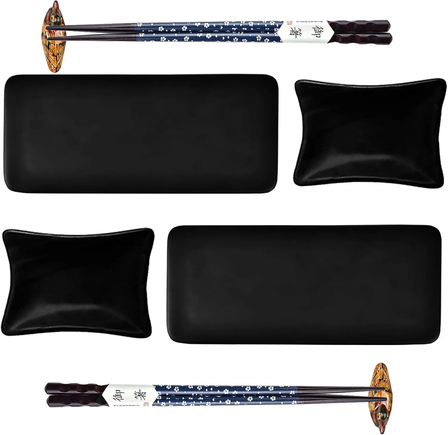 Japanese Style Ceramic Sushi Dinnerware Set | Elegant 8-Piece Set