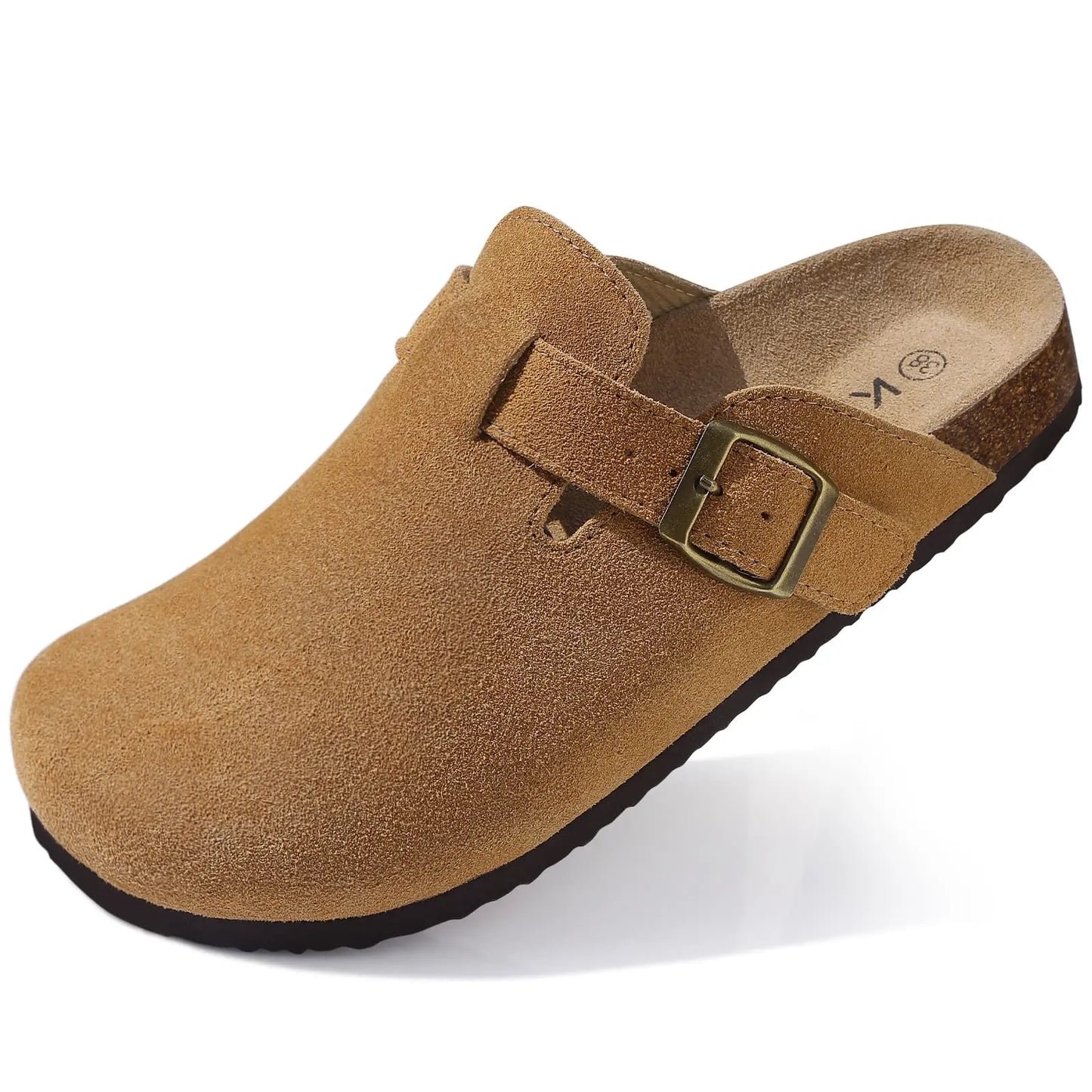 Comfortable Suede Clogs with Arch Support for All-Day Wear