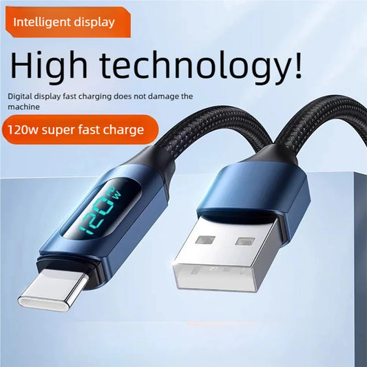 120W Super Fast Type C Charging Cable | High-Speed Data Cord