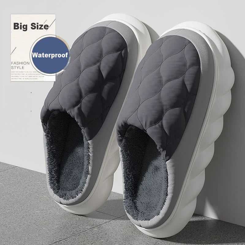 Men's Winter Waterproof Slippers | Cozy Indoor Home Shoes