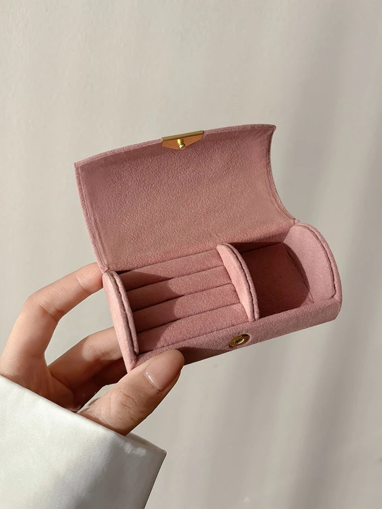 Portable Mini Jewelry Storage Box for Business Trips | Light Luxury