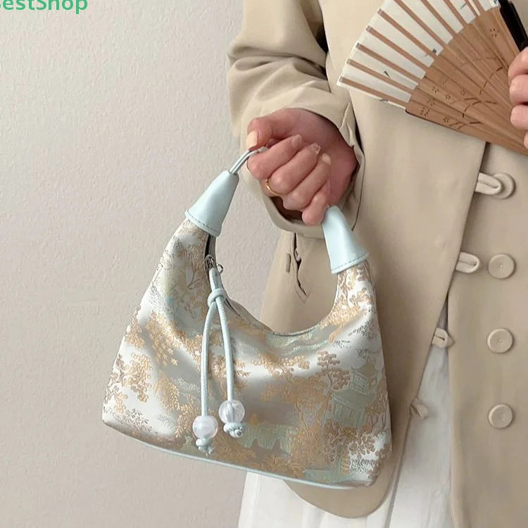 Bolso de mano bordado elegante de estilo chino | Bandolera versátil