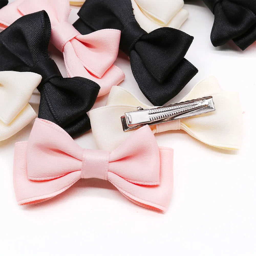 Stylish Pet Hair Clips | 2PCS Elegant Dog Bows with Metal Clip
