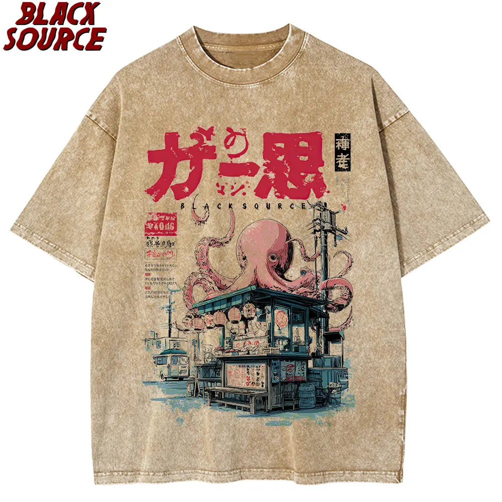 Japanese Takoyaki T-shirt | Casual Oversized Tee for Food Lovers