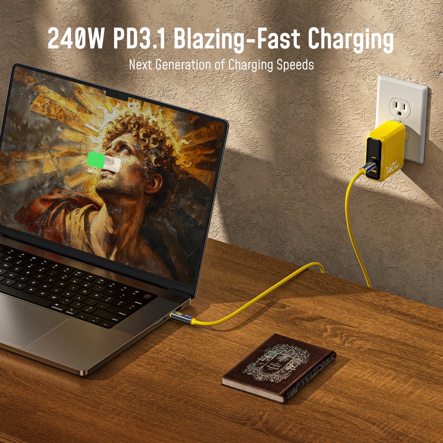USB-C to USB-C Cable | 240W with LED Display & 80Gbps Data Transfer