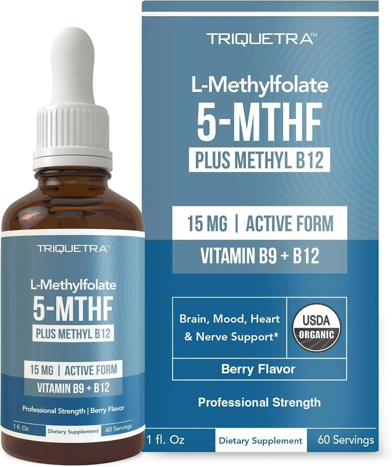 Methyl Folate & Methyl B12 Liquid | Sublingual Vitamin Complex