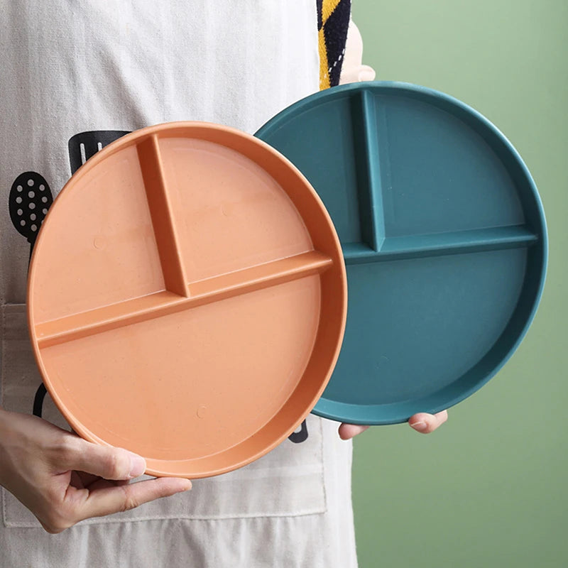 Round Square Reusable Dinner Plate | Portion Control for Adults