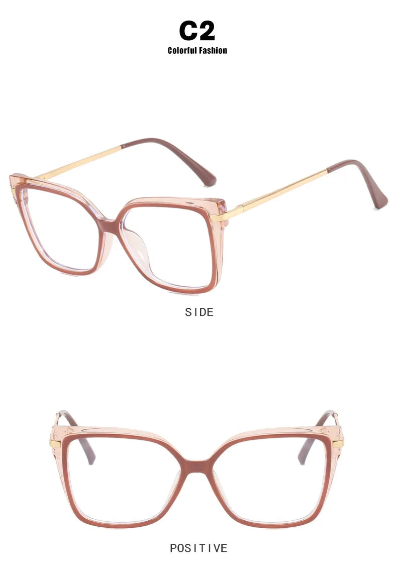 Stylish Retro Square Glasses Frame | Anti-Blue Light Protection
