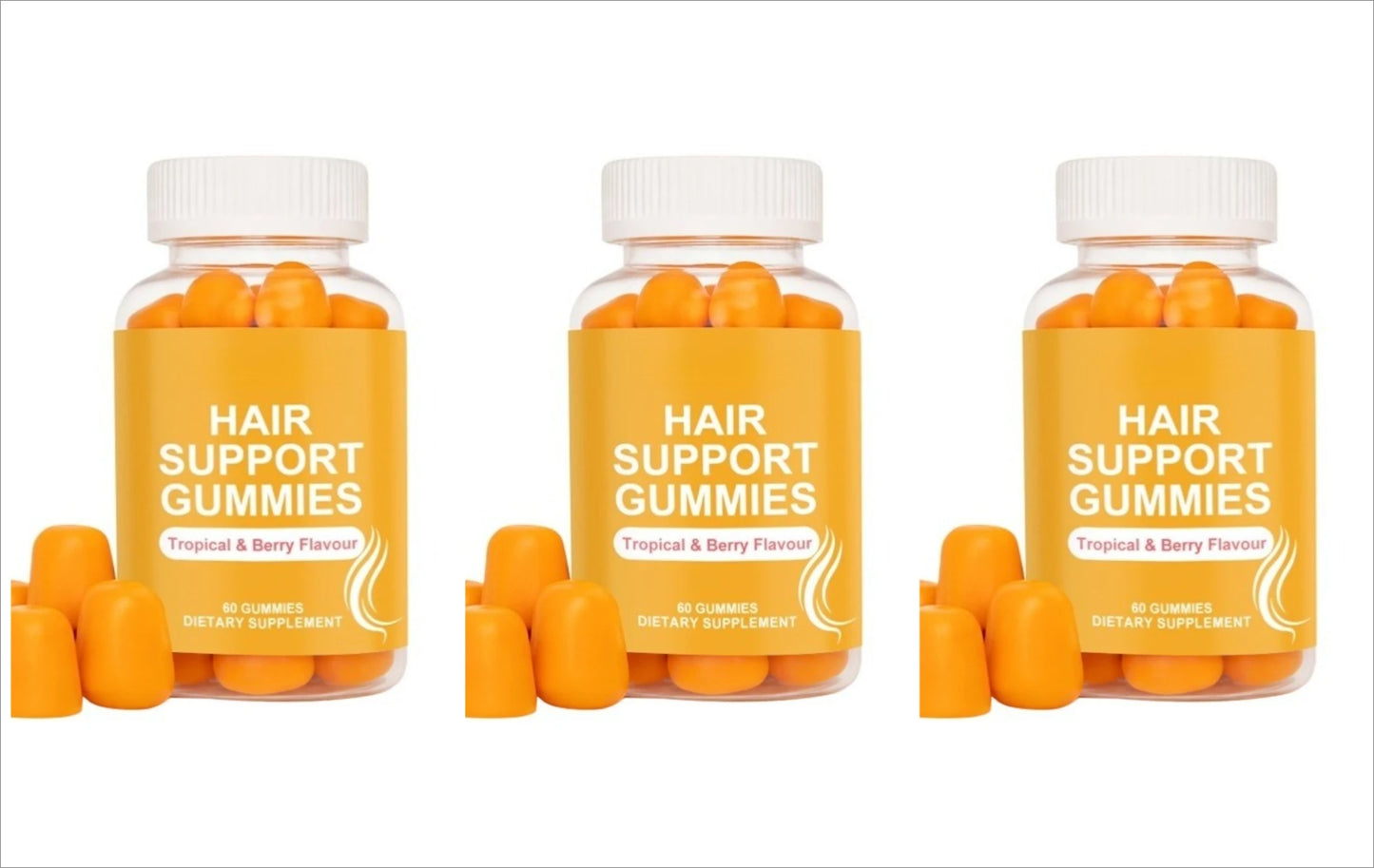 Hair Support Gummies with Biotin, Zinc, and Collagen for Health