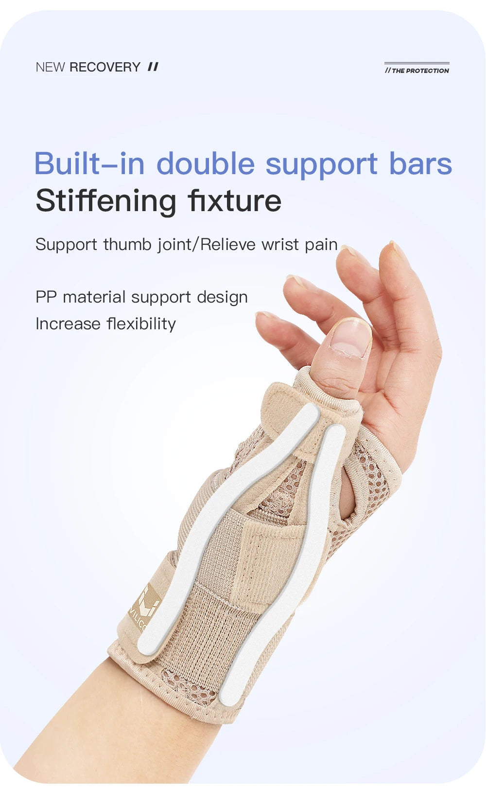 Adjustable Flexible Splint Wrist Thumb Support Brace for Pain Relief