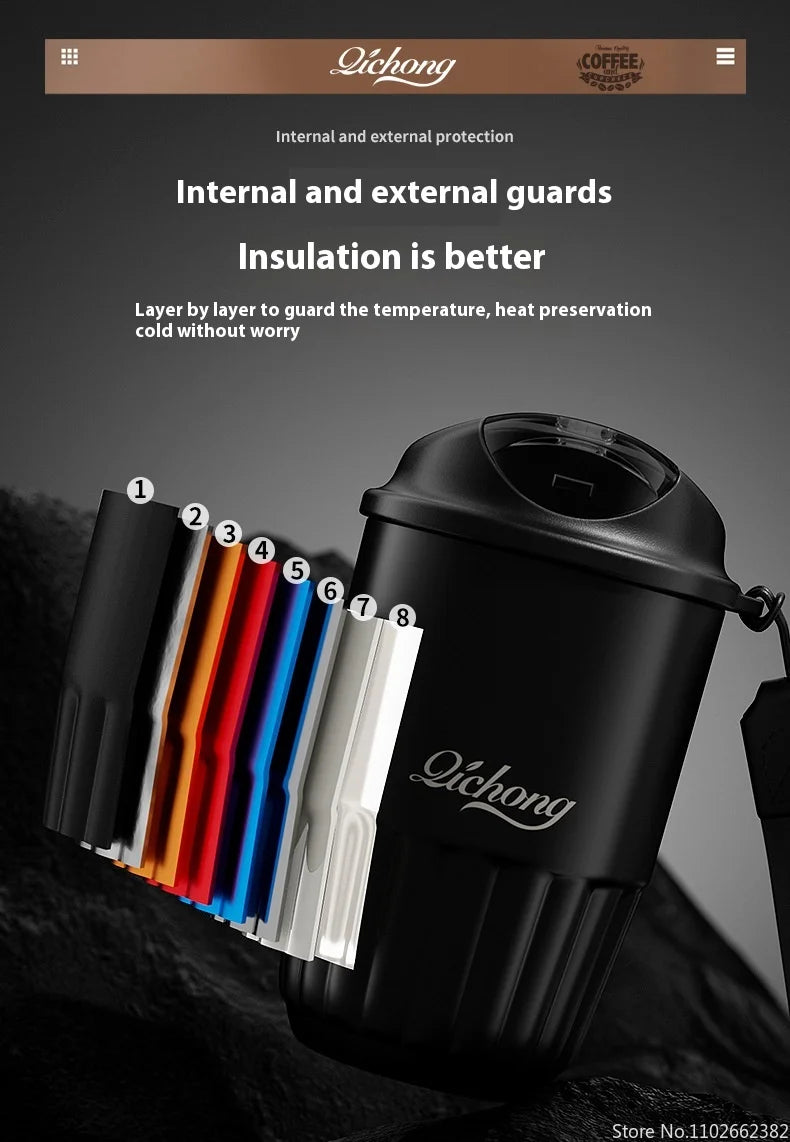 Vacuum Insulated Travel Coffee Mug | 410ML Ceramic Liner Tumbler