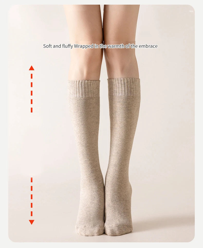 Women's Winter Warm Wool Knee Socks | Cozy & Stylish Footwear