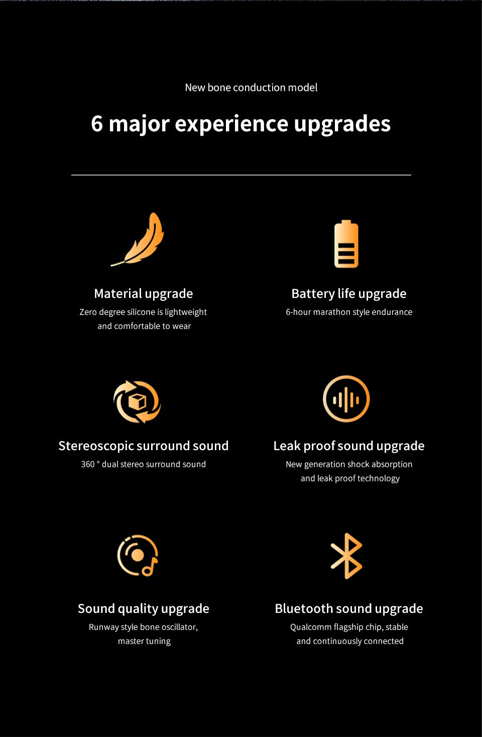 Wireless Bone Conduction Earphones | Waterproof Sports Headphones