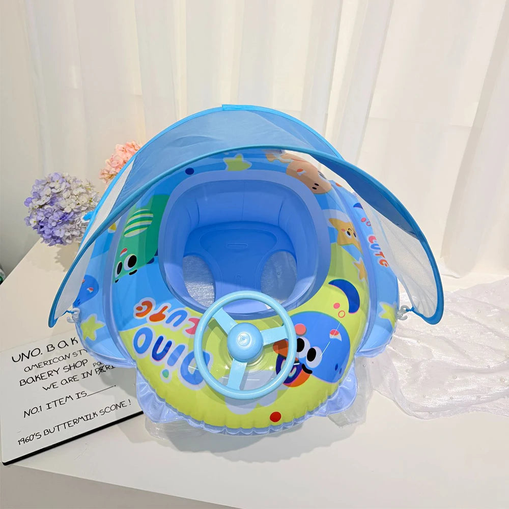Detachable Sunshade Pool Float | Inflatable Swim Fun for All Ages