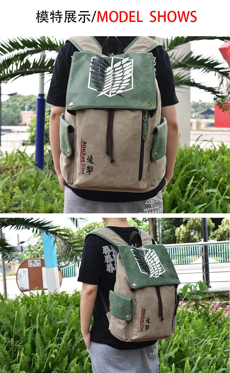 Large Capacity Cartoon Anime Canvas Backpack | Perfect for Fans