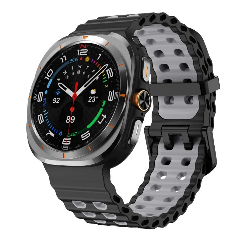 Silicone Sports Strap for Galaxy Watch | Breathable Marine Band