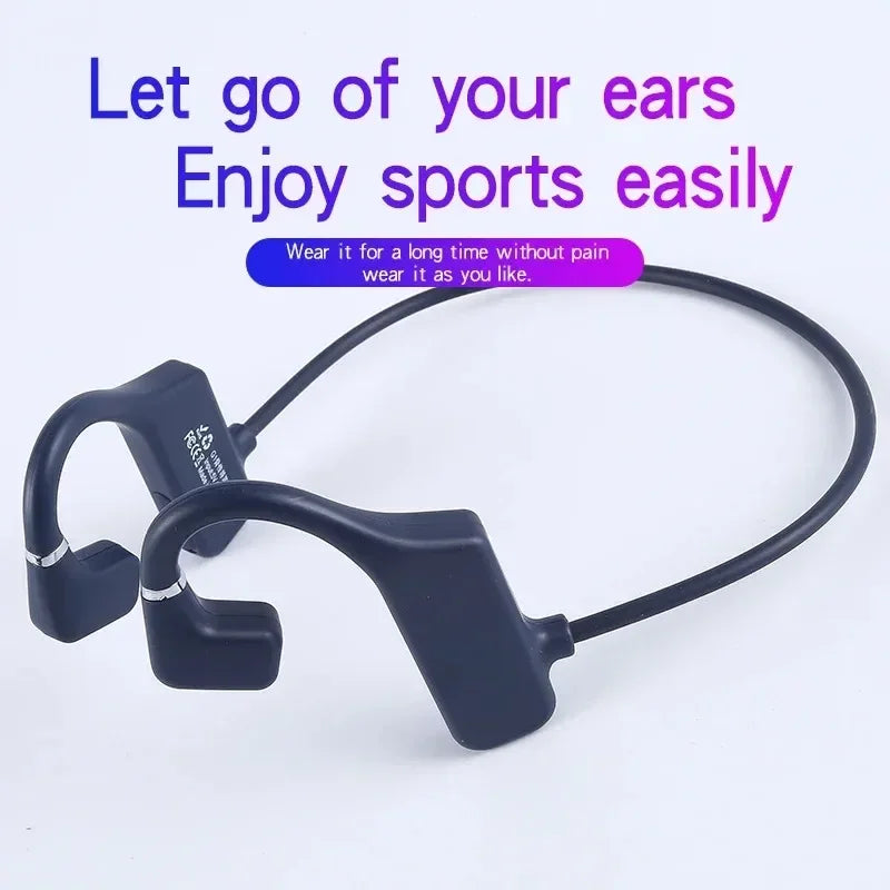 Waterproof Wireless Neckband Headphones | Bone Conduction Bluetooth Earphones