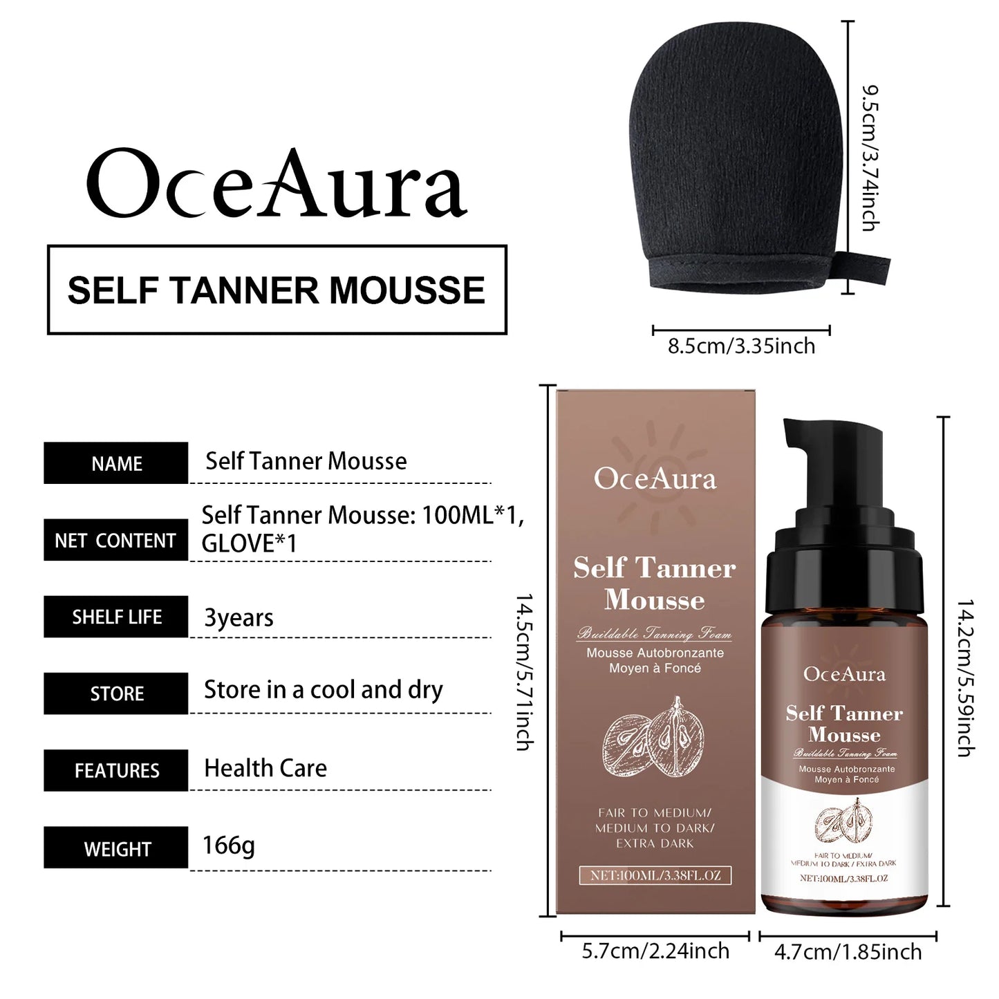 Organic Self Tanning Mousse | Nourishing Sunless Tan Foam