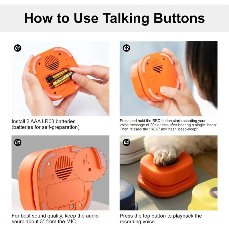 Botones interactivos para perros que hablan para el entrenamiento de comunicación de mascotas