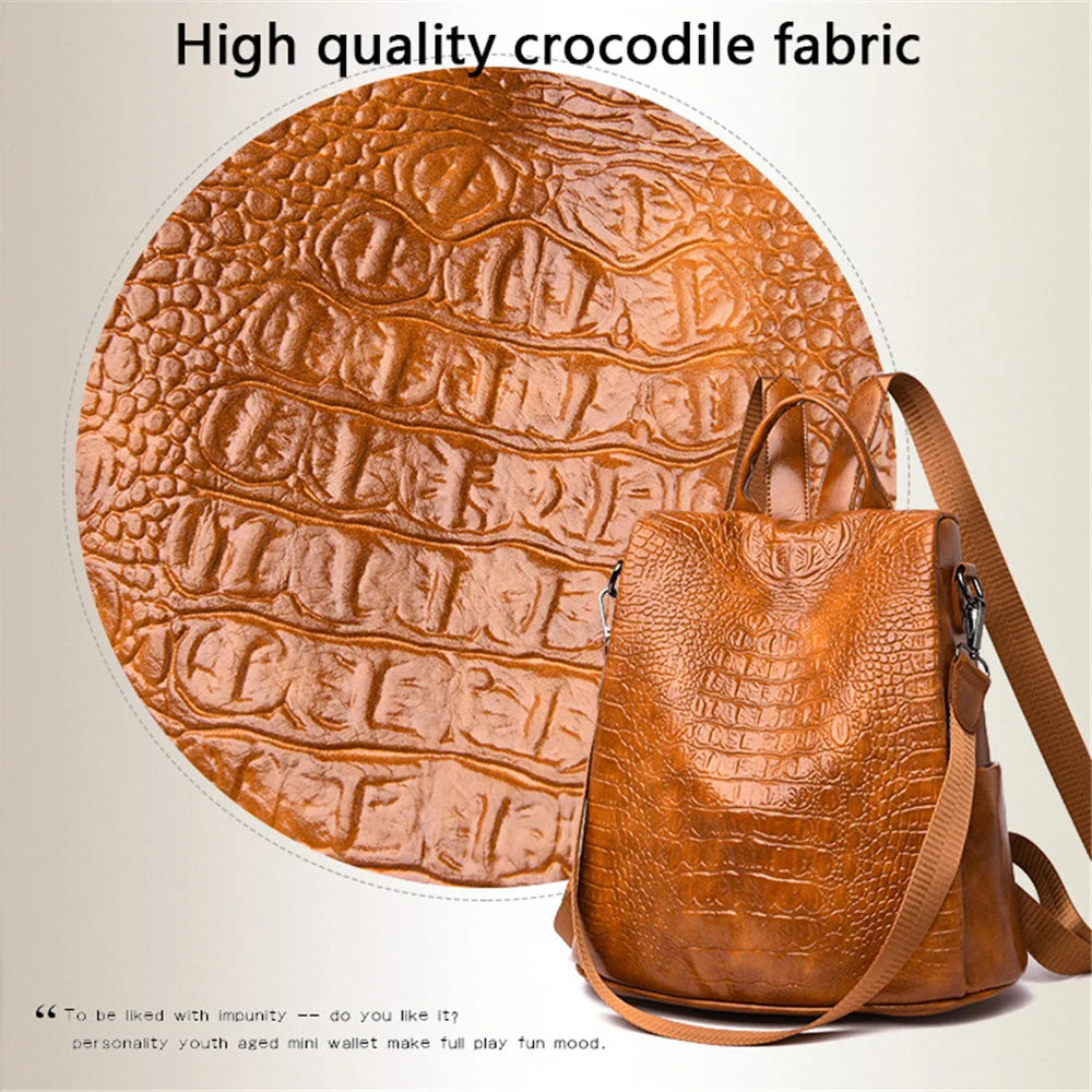 Stylish Anti-Theft Women's PU Leather Backpack | Perfect for Travel