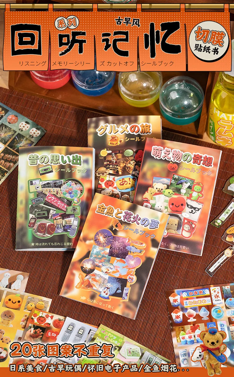 Kawaii Die-Cutting Sticker Book | DIY Lotus Picking Scrapbook Décor